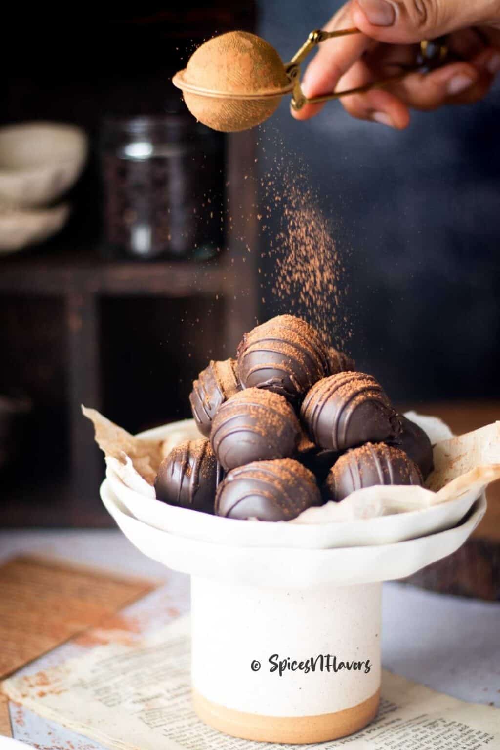 Easy Homemade Dark Chocolate Coffee Truffle recipe Spices N Flavors