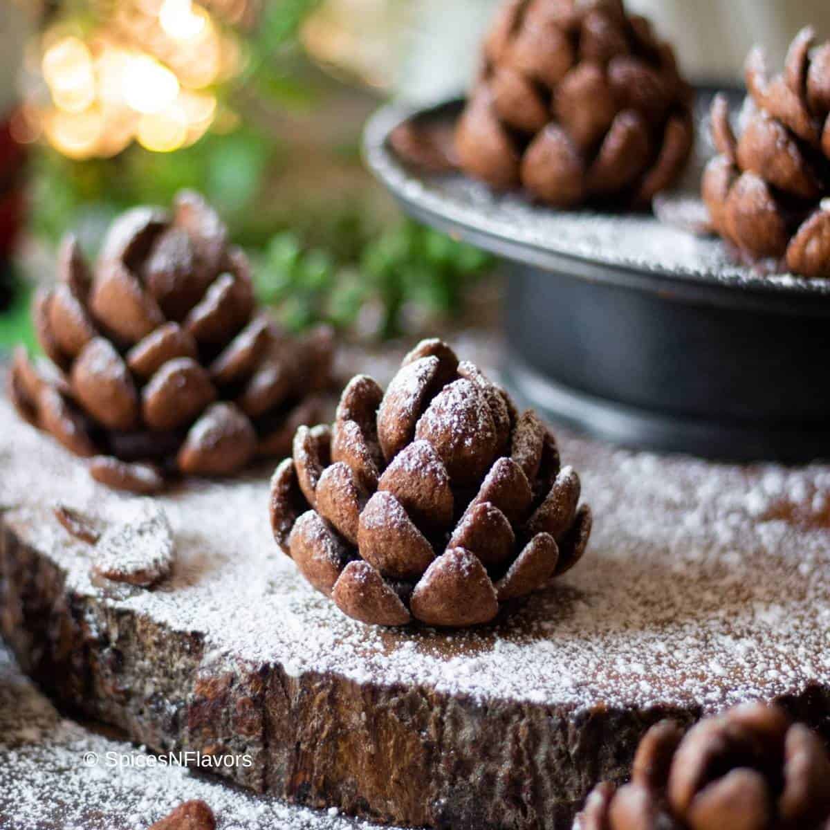 No-Bake Pinecone Truffles using only 3 ingredients - Spices N Flavors