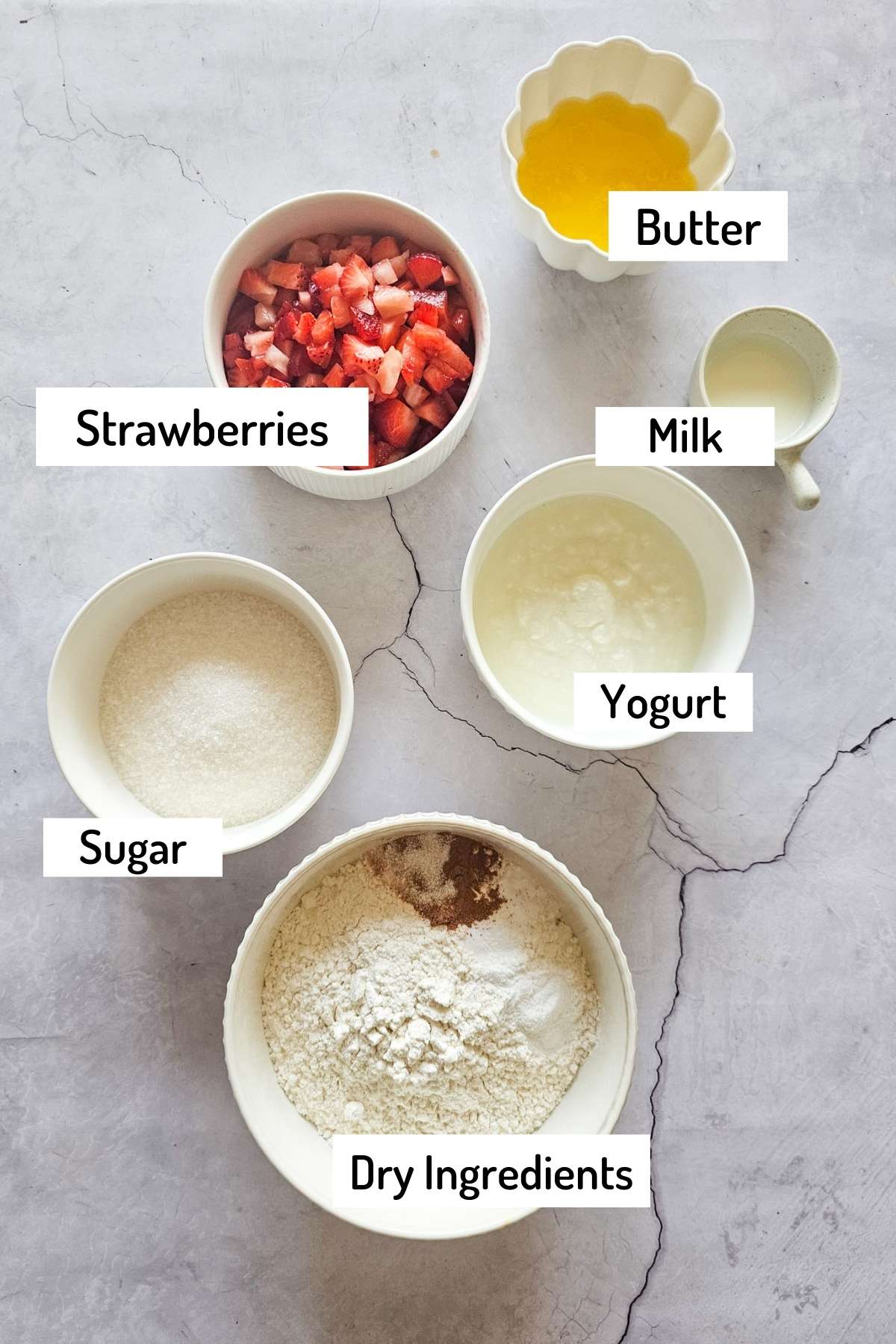 ingredients needed to make strawberry bread