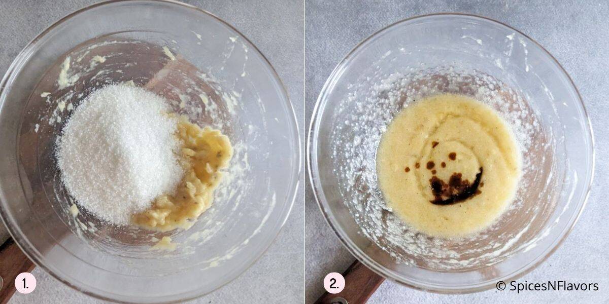 combining wet ingredients required for banana bread
