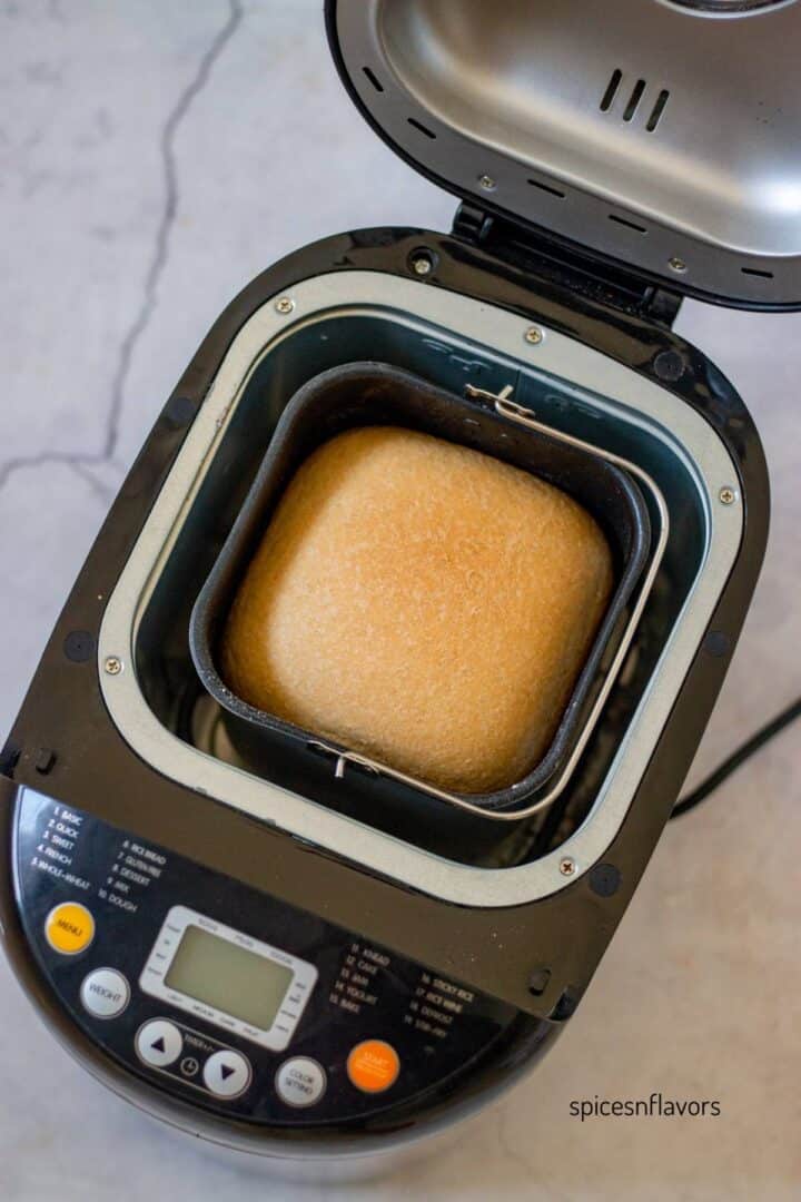 baked honey wheat bread in bread machine
