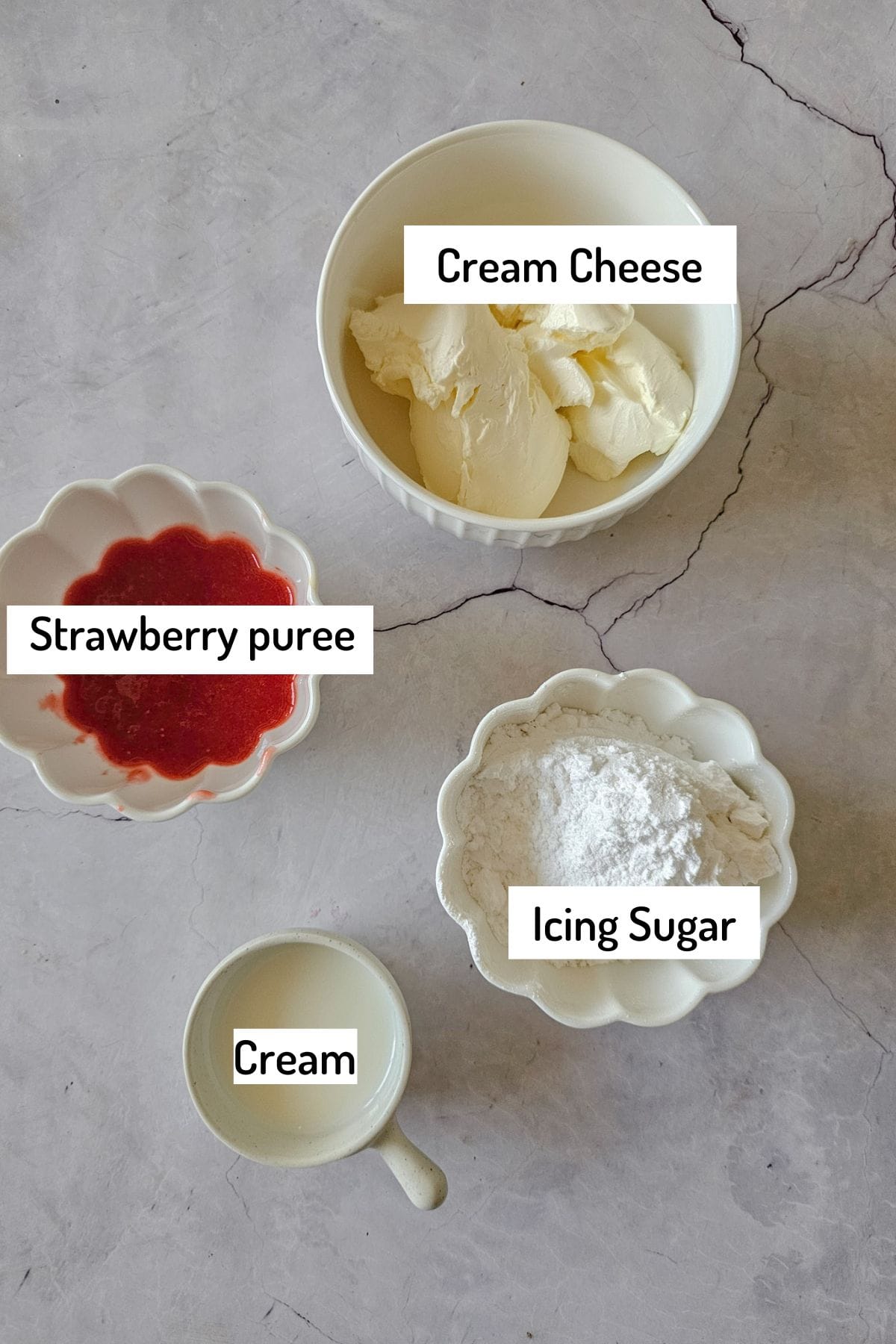 ingredients needed to make strawberry glaze