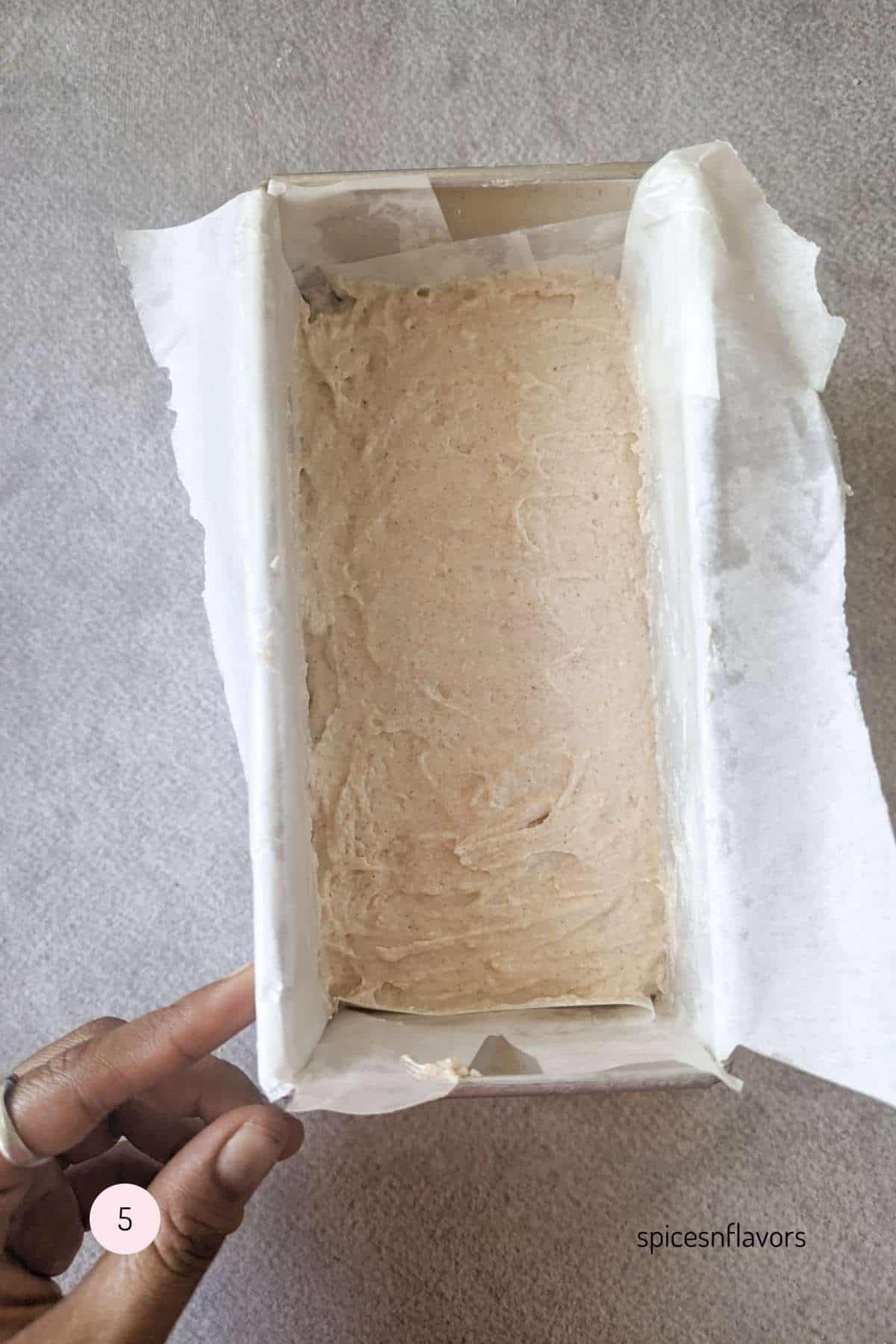 transfer the batter to the pan