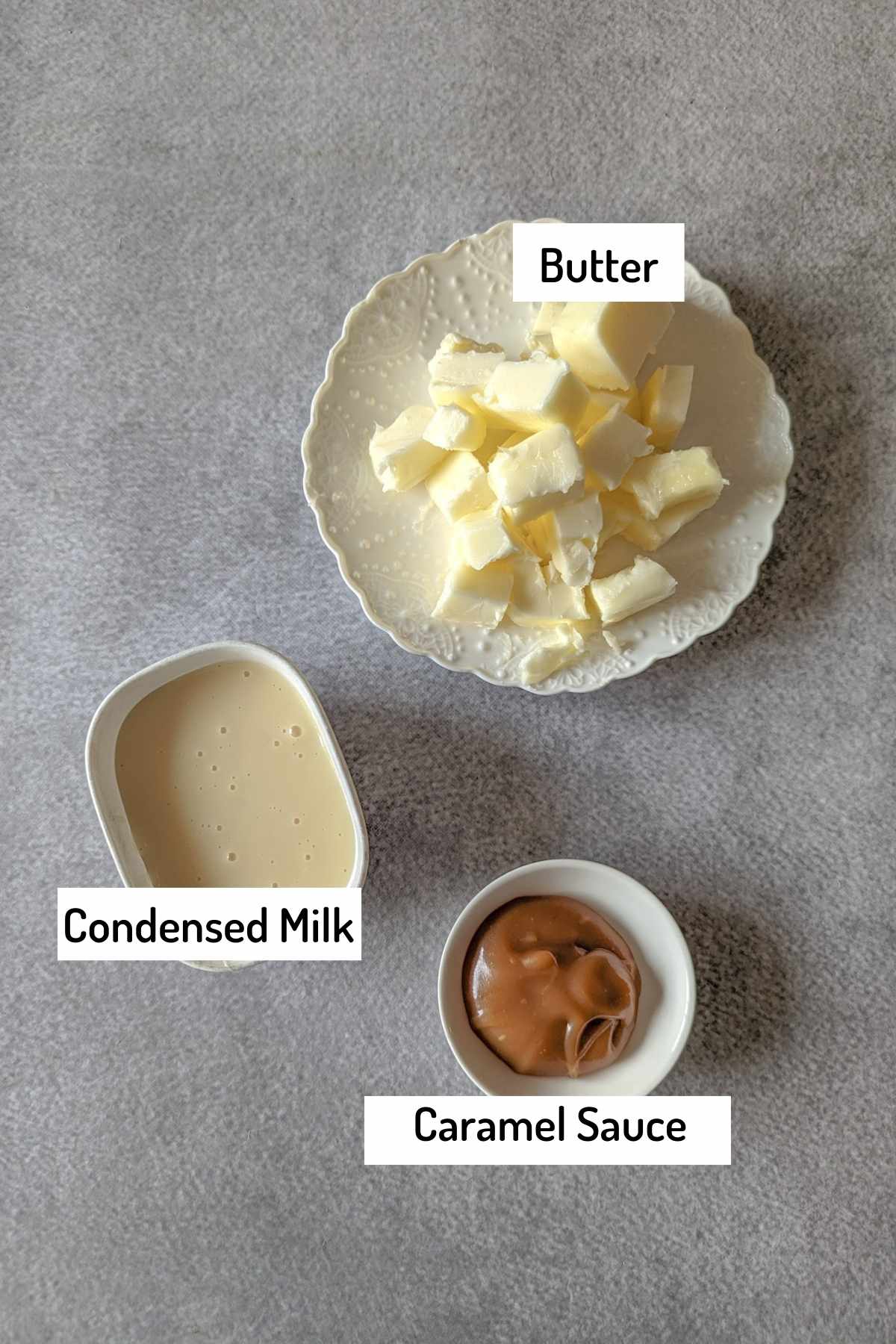 ingredients needed to make caramel frosting at home