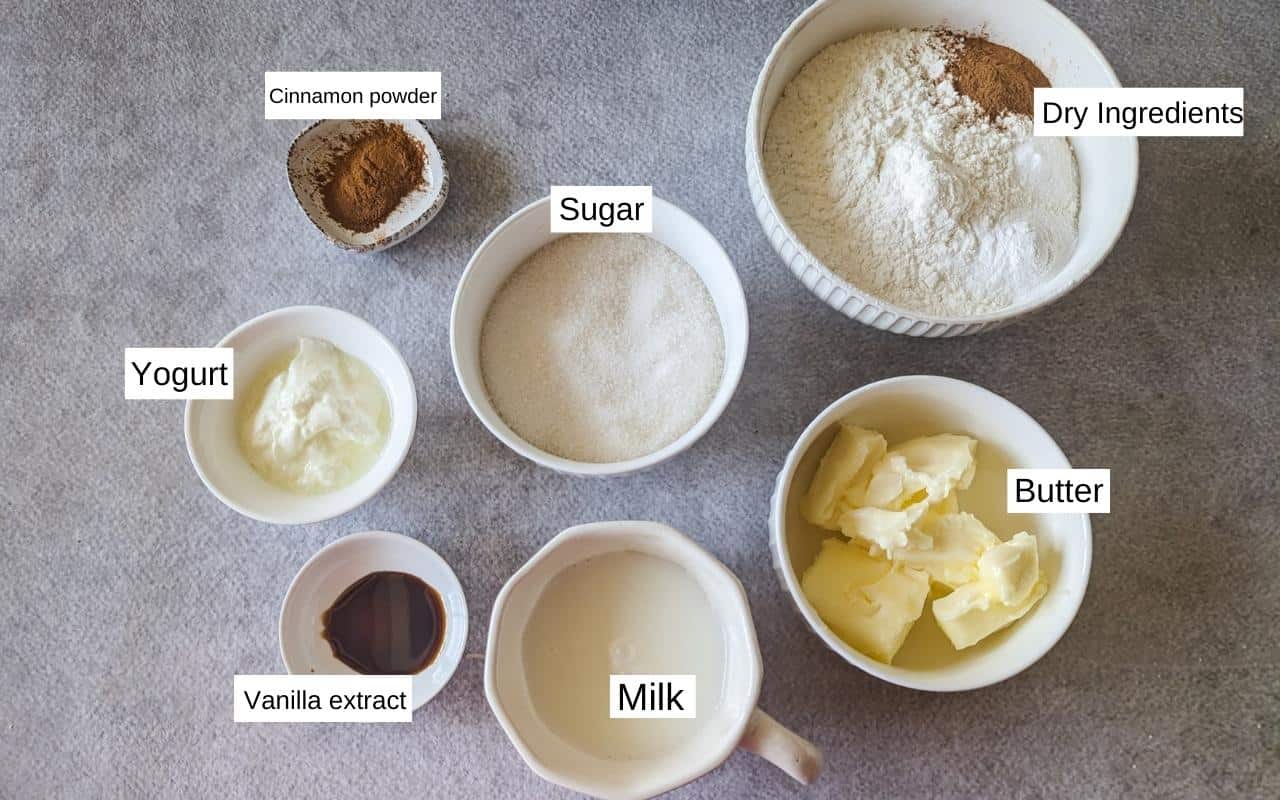ingredients needed to make cinnamon sugar donut bread