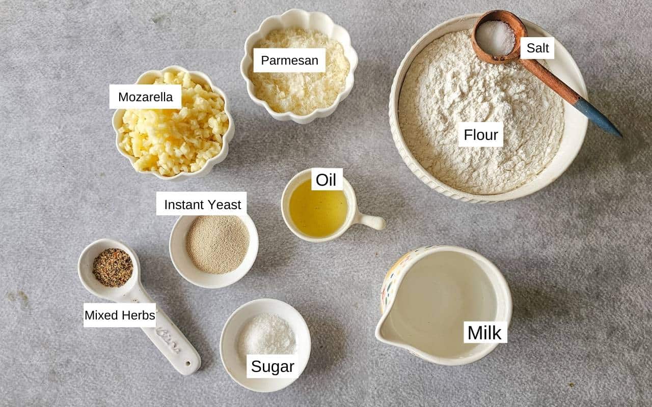 ingredients needed to make the italian cheese bread