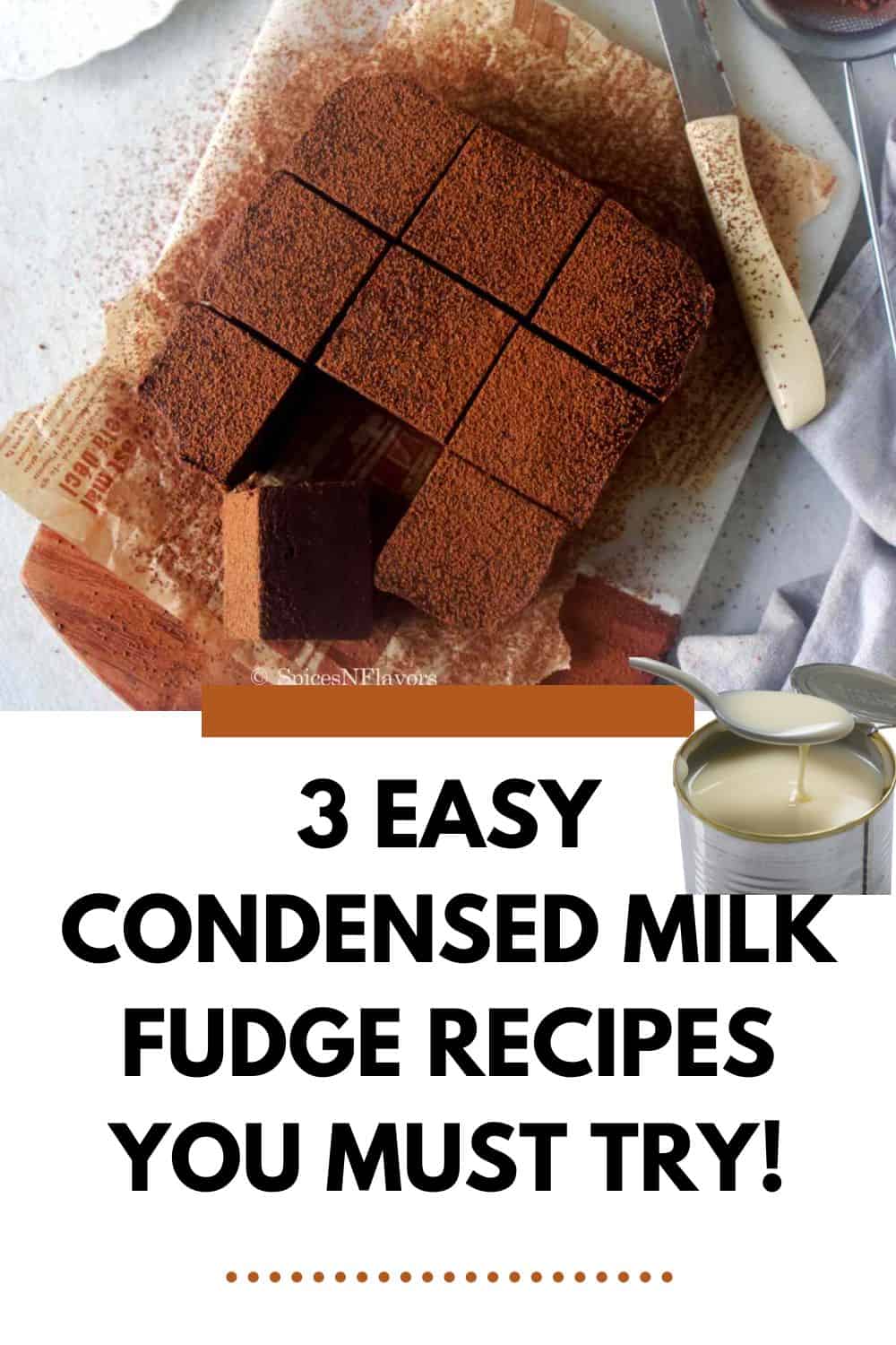 image of sliced chocolate fudge with text on top