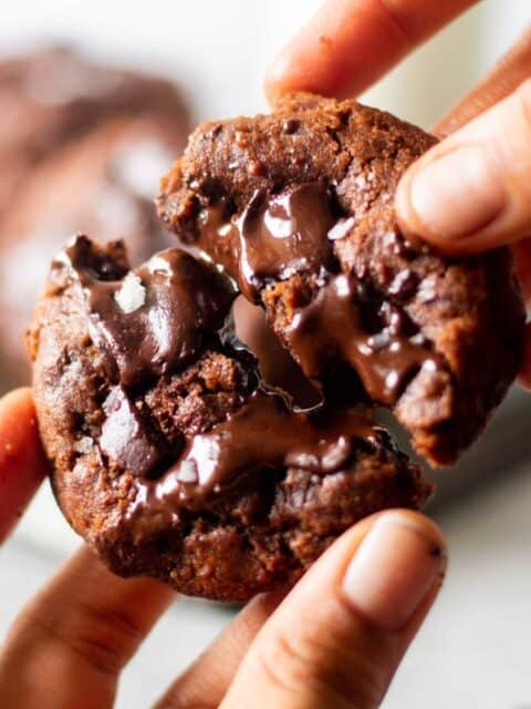 Eggless Dark Chocolate Espresso Cookies recipe
