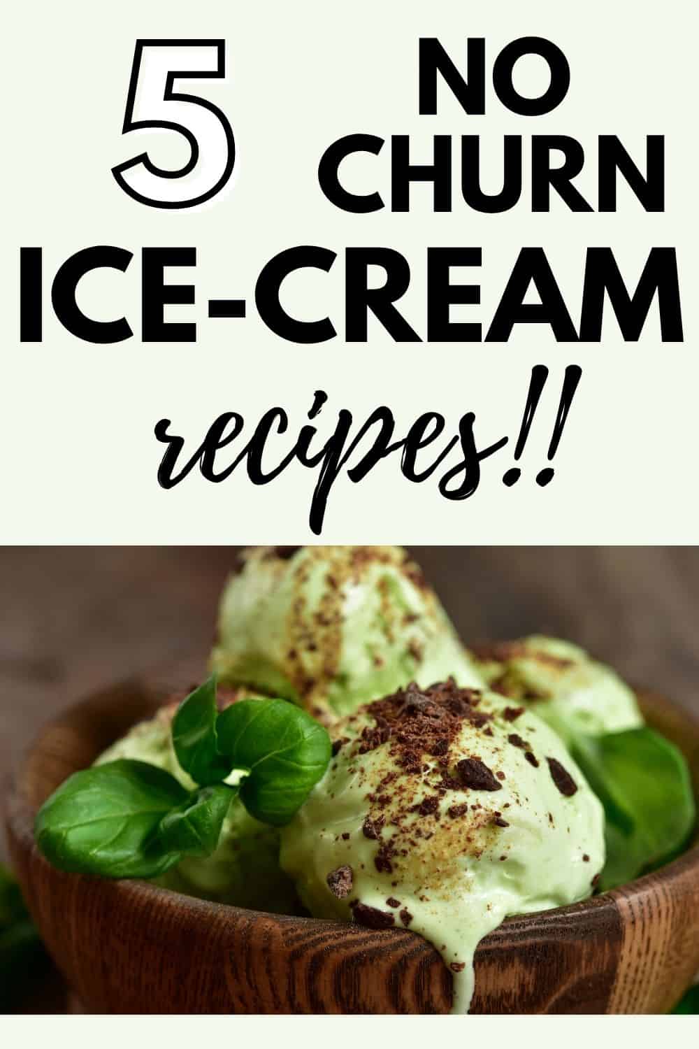 image of basil ice cream with text on top 