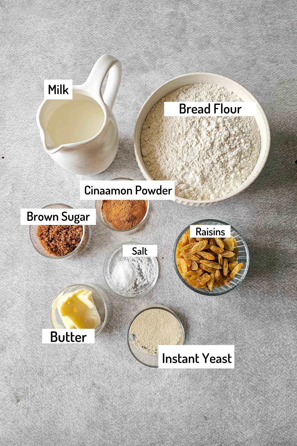 ingredients needed to make cinnamon raisin bread in a bread machine
