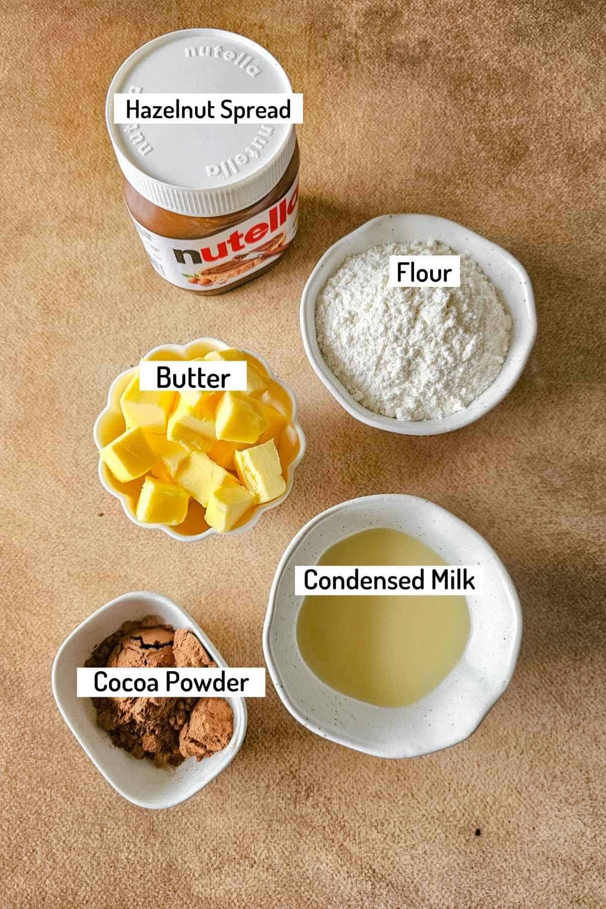 ingredients needed to make chocolate condensed milk cookies using 5 ingredients