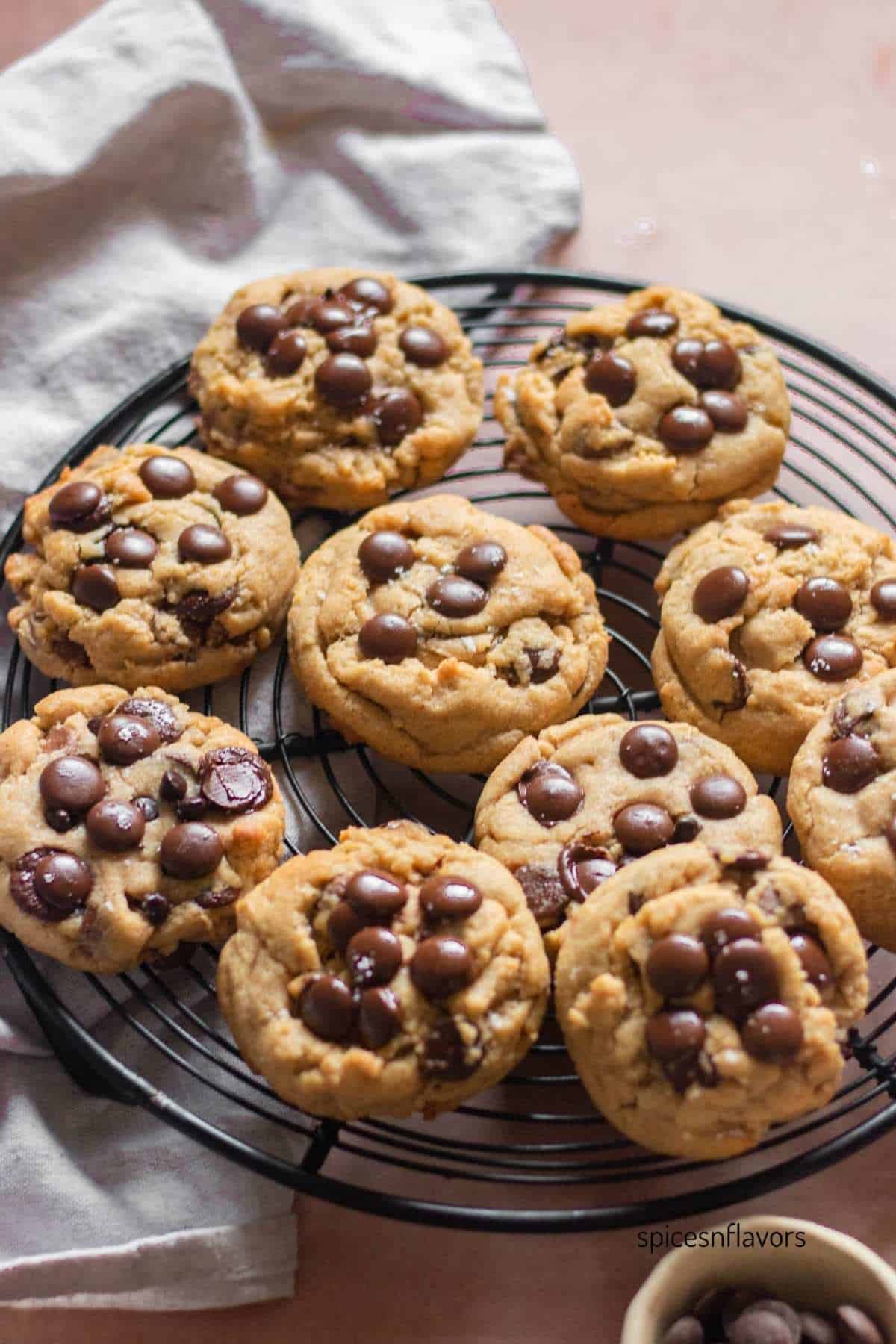 cookies placed on a wire rack