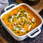 close up image of vegetable paneer curry for recipe card image