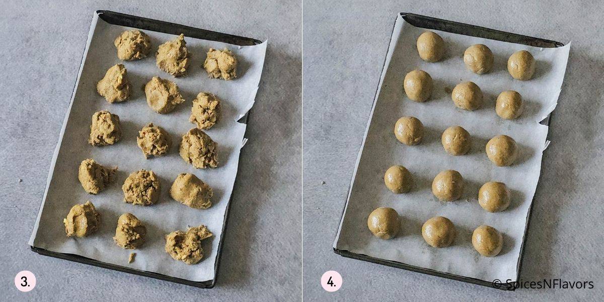 shape the dough into balls
