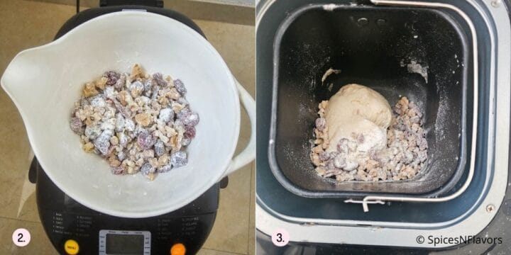 adding cranberries and walnuts to bread machine