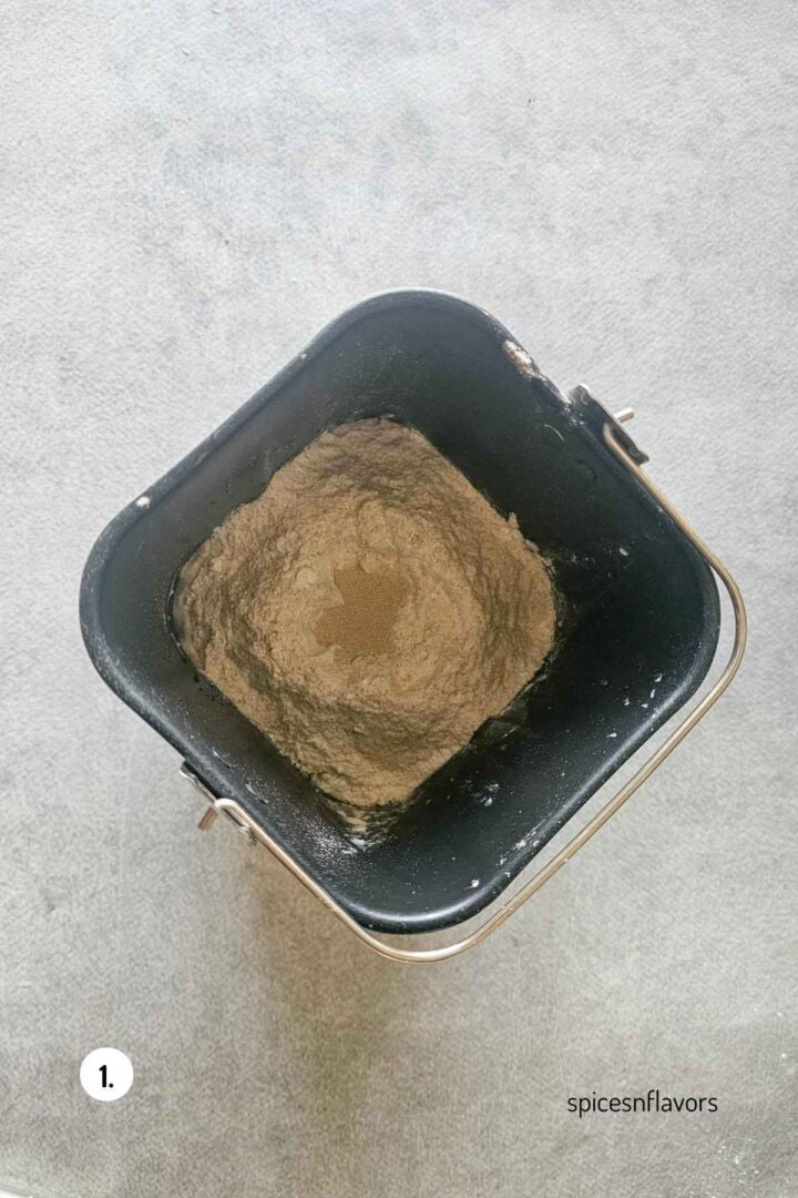 adding ingredients in bread machine