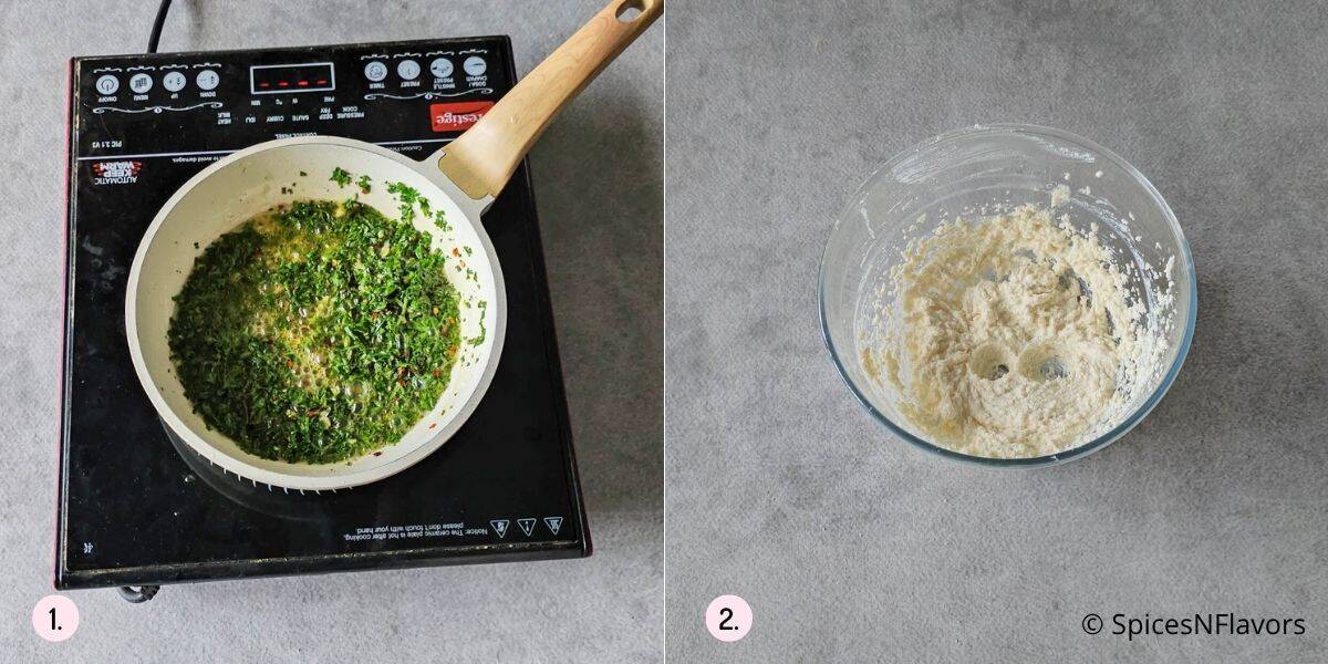 heat oil with herbs and add it to