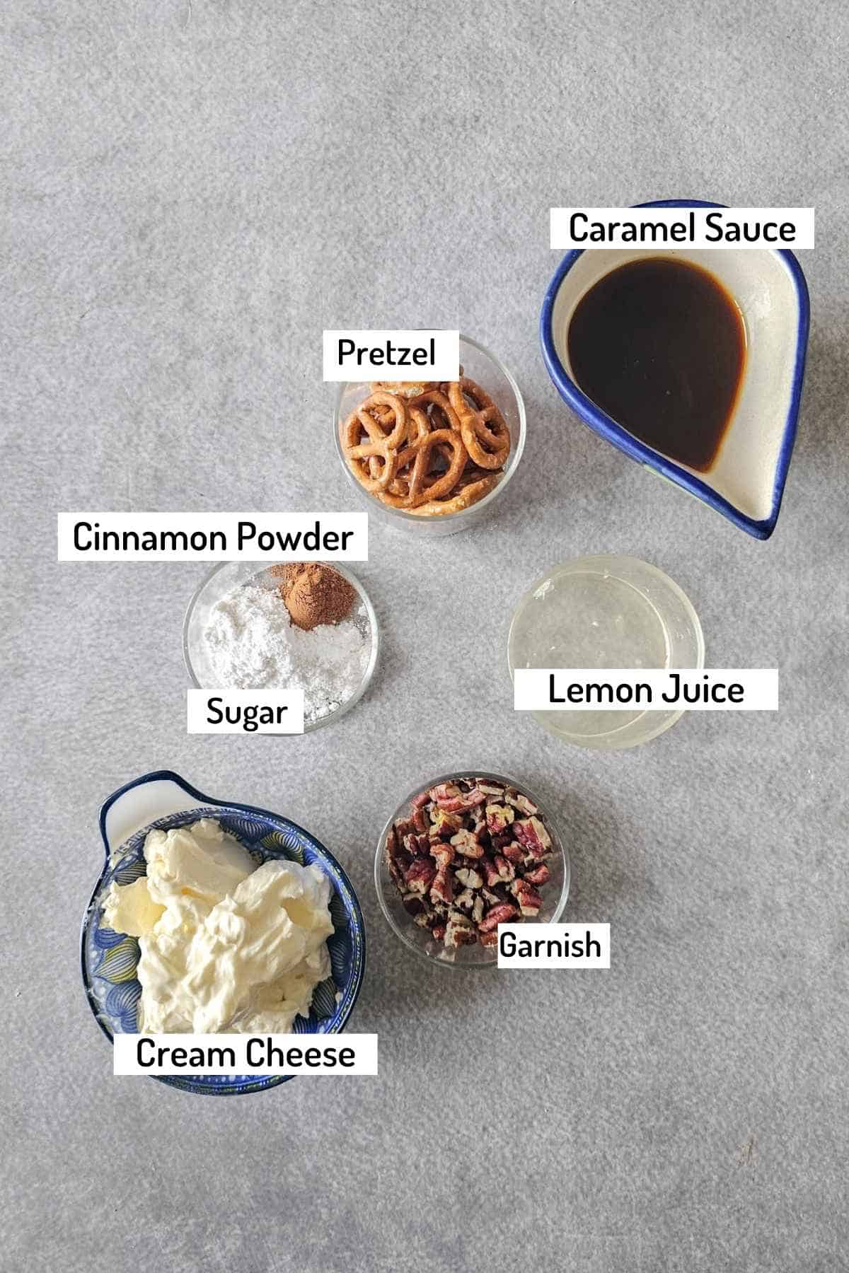 ingredients needed to make caramel apple dip