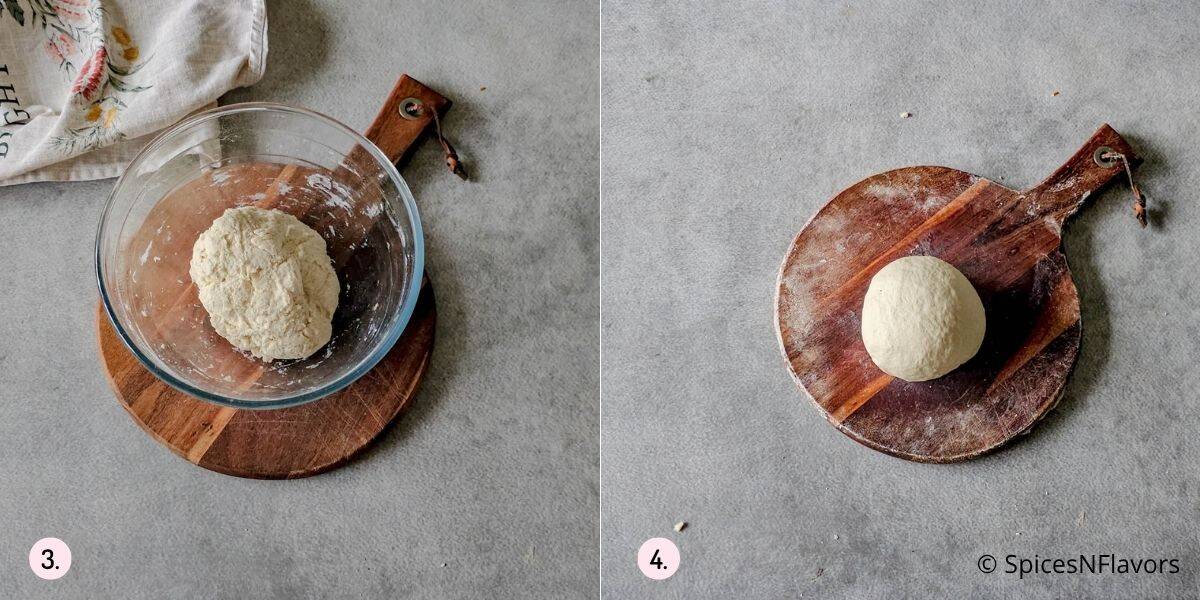 knead the dough into a smooth ball