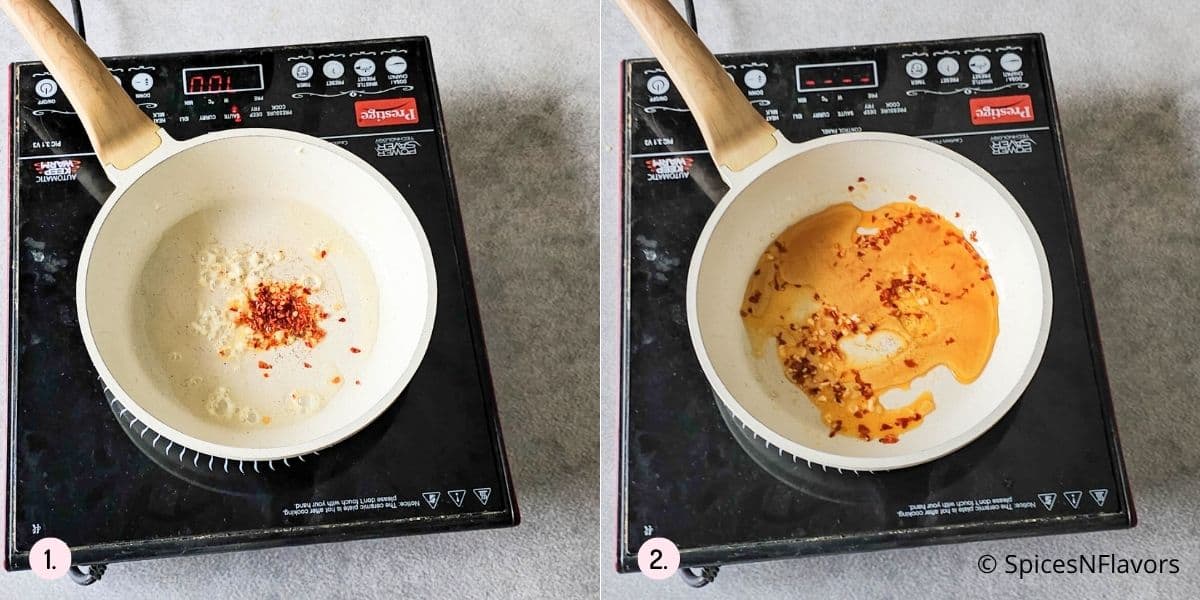 saute garlic and add honey