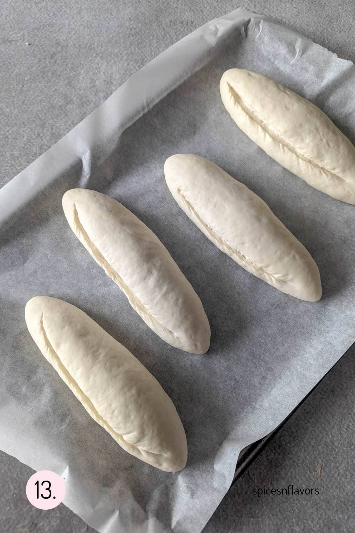 score the bread dough