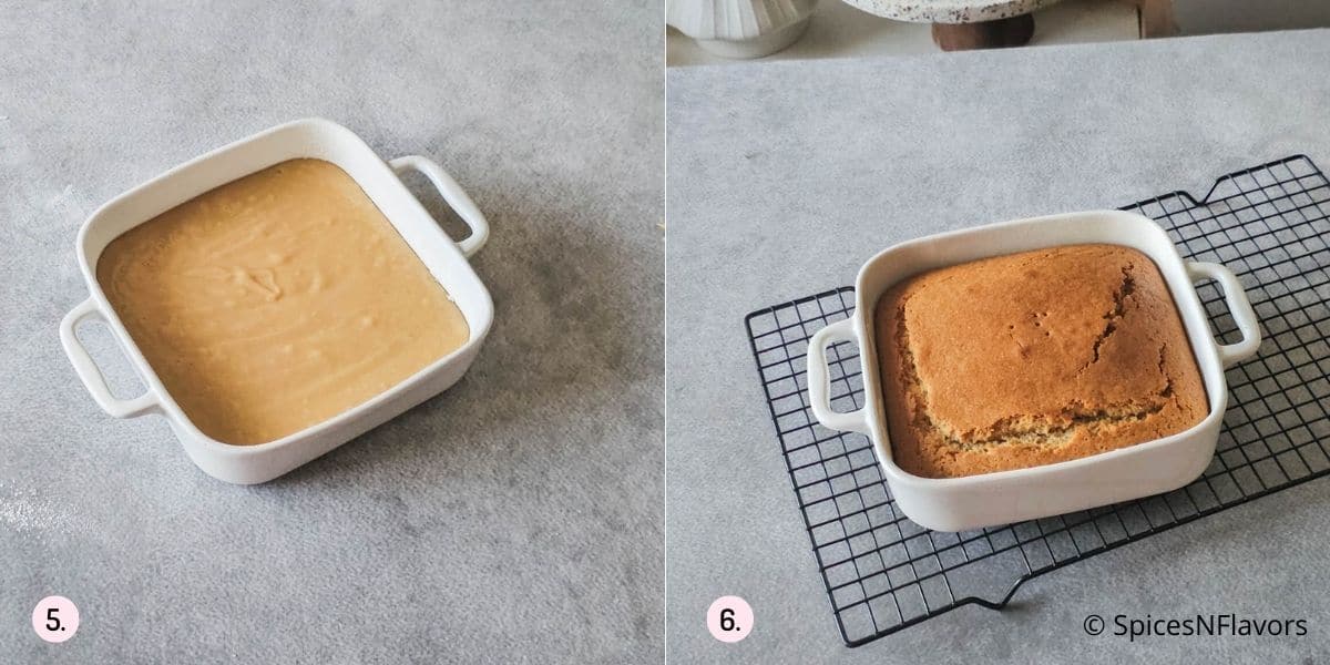 bake the biscoff cake in a cake pan