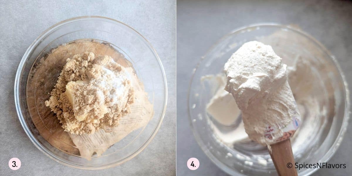 beat butter and sugar until creamy in a bowl