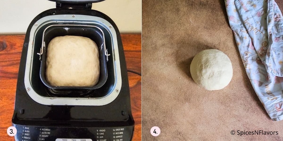 proved dough in the bread maker
