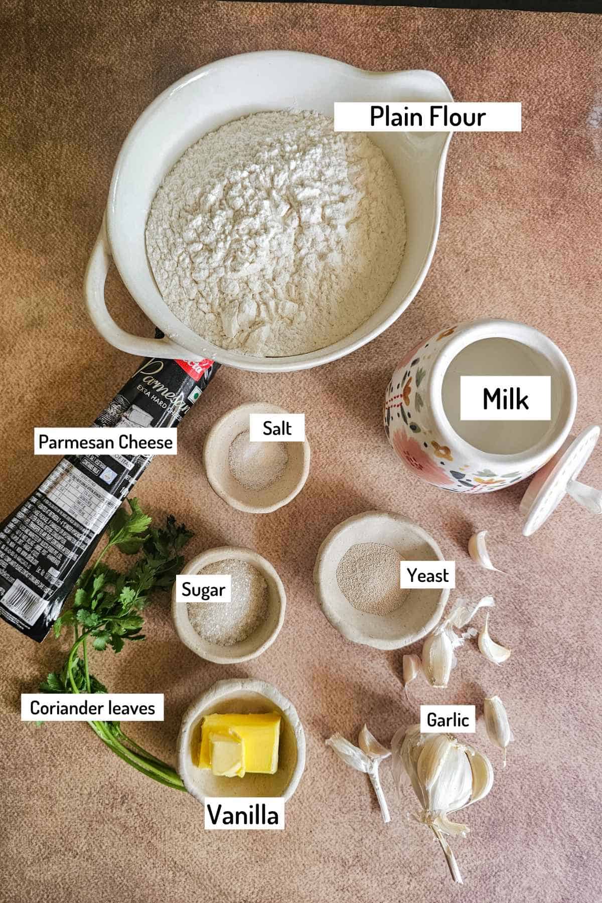 ingredients needed to make garlic breadsticks recipe