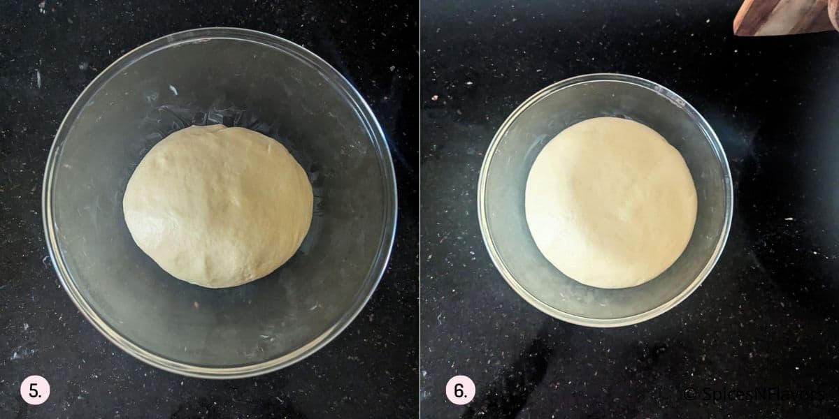 prove the bread sticks dough in a mixing bowl