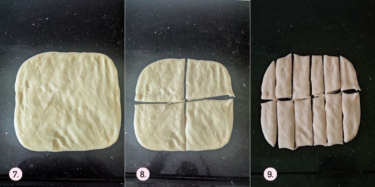 shape the dough into 12 equal pieces